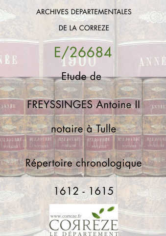 Répertoire chronologique : 1612-1615