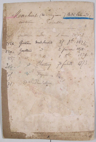 Répertoire alphabétique sur fiches : Machat-Marpillat