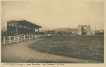 Egletons : "Egletons (Corrèze) - Stade municipal - Ses tribunes - Sa porte".