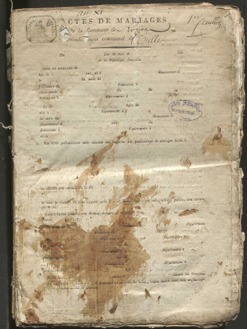 Mariages (1803-1829)