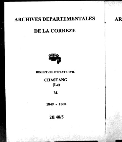 Mariages (1849-1868)