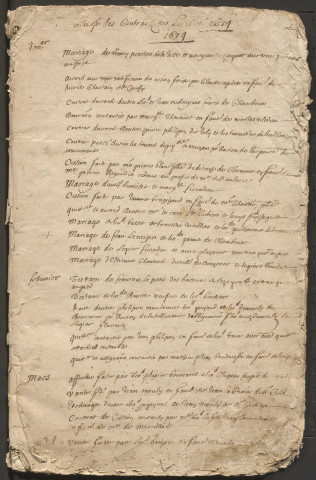Répertoire chronologique : janvier 1674-octobre 1686