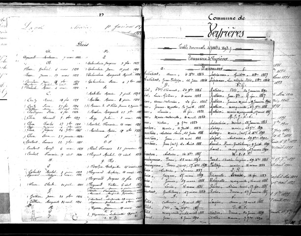 Tables décennales des décès (1873-1882)