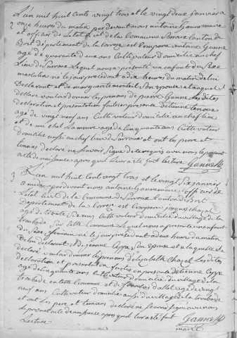 Naissances, mariages, décès (1823-1832)