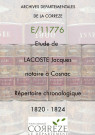 Répertoire chronologique : janvier 1820-juin 1824