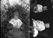 Trois portraits : femme et enfants.