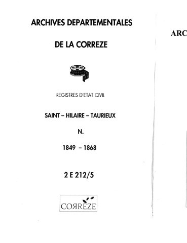Naissances (1849-1868)