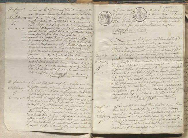 Naissances, mariages, décès (1823-1832)
