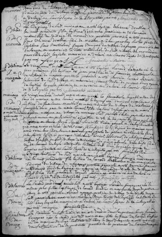 Baptêmes, mariages, sépultures (1743-1762)