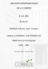 Répertoire chronologique : 15 octobre 1843-12 février 1851