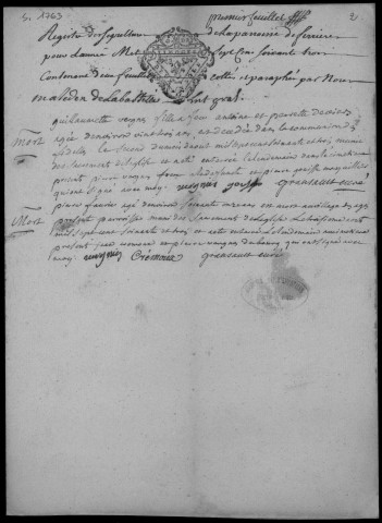 Baptêmes, mariages, sépultures (1763-1792)