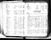 Tables décennales des mariages (1813-1822)
