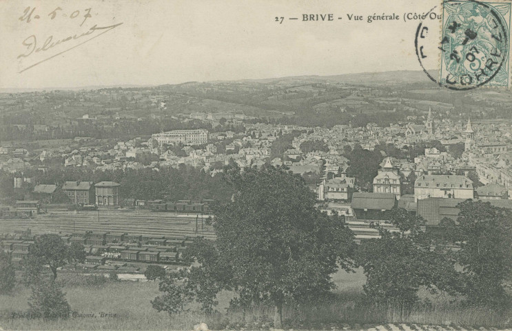 Brive-la-Gaillarde : "27 - Brive - Vue générale (côté Ouest)" .