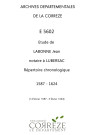 Répertoire chronologique : 14 février 1587-5 février 1624