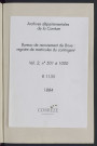 Classe 1884 : matricules 501 à 1000.