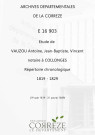 Répertoire chronologique : 19 août 1819-31 janvier 1829