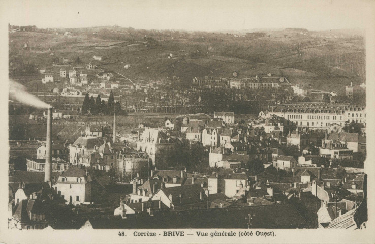 Brive-la-Gaillarde : "48. Corrèze - Brive - Vue générale (côté Ouest)".
