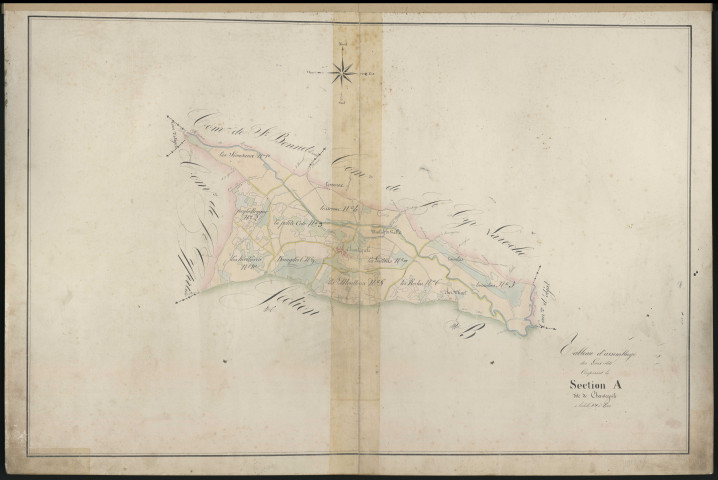 Tableau d'assemblage de la section A de Chantegrèle