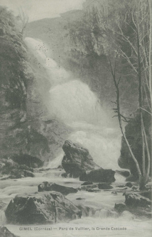 Gimel : "Gimel (Corrèze) - Parc de Vuillier, la grande cascade".