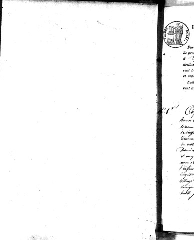 Naissances, mariages, décès (1833-1842)