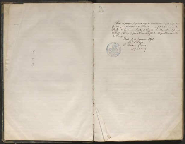 Délibérations du conseil municipal. 21 mars 1875-8 mars 1896