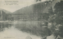 Saint-Martin-la-Méanne : "La Corrèze illustrée - Gorges de la Dordogne - 2. Pont suspendu d'Eylac".