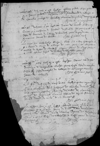 Baptêmes, mariages, sépultures (1635-1679)