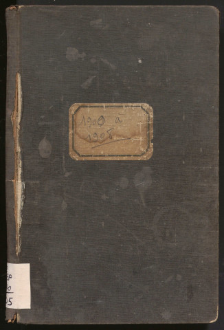 Délibérations du conseil municipal. 1er juillet 1900-10 mai 1908