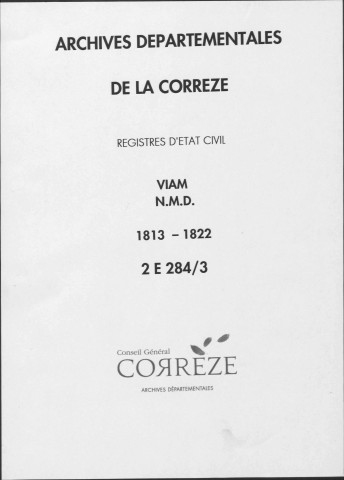 Naissances, mariages, décès (1813-1822)