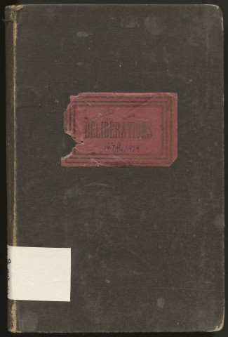 Délibérations du conseil municipal. 29 janvier 1911-15 septembre 1929