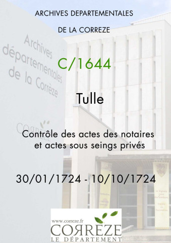 30 janvier 1724-10 octobre 1724