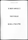 Baptêmes, mariages, sépultures (1763-1792)