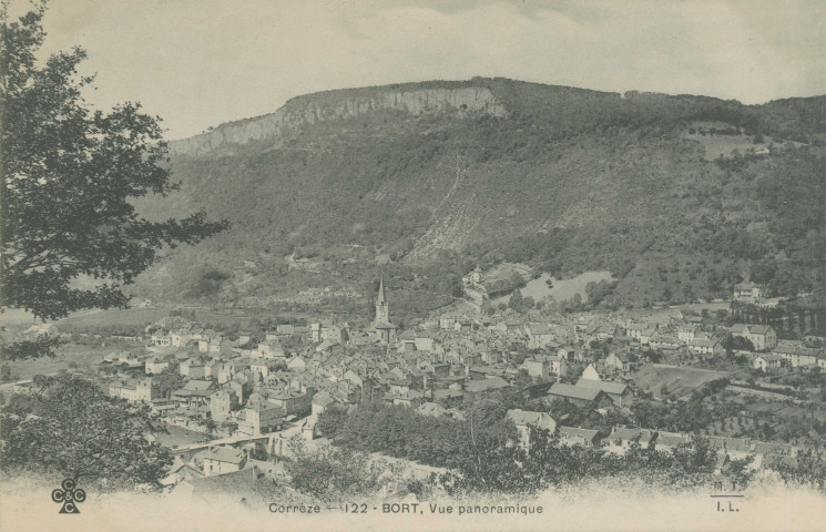 Bort-les-Orgues : "Corrèze - 122 - Bort, vue panoramique".