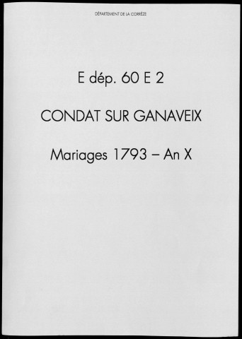 Mariages (1793-1802)