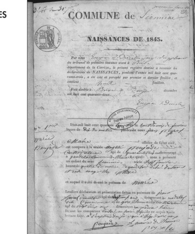 Naissances (1843-1882)