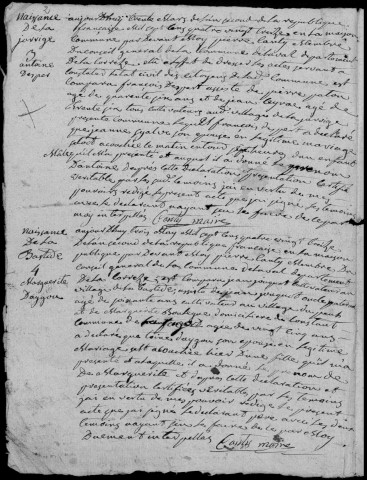 Naissances, mariages, décès (1793-1802)
