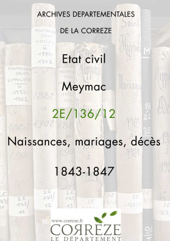 Naissances, mariages, décès (1843-1847)