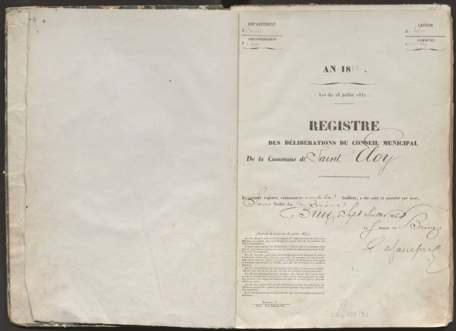 Délibérations du conseil municipal. 19 juillet 1868-22 août 1875