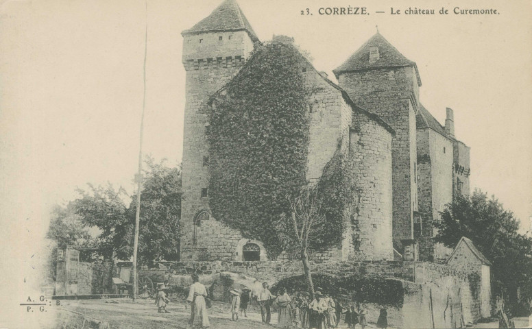 Curemonte : "23. Corrèze - Le château de Curemonte.".