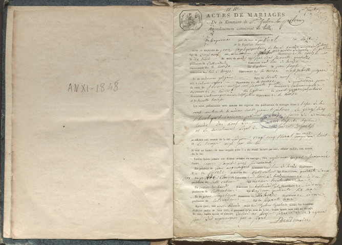 Mariages (1803-1848)