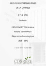 Répertoire chronologique : 1 janvier 1818-17 juillet 1842