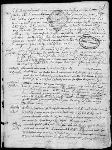 Baptêmes, mariages, sépultures (1765-1792)