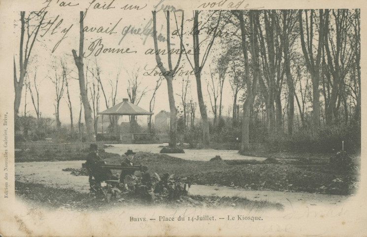 Brive-la-Gaillarde : "Brive - Place du 14-Juillet. - Le kiosque.".