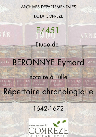 Répertoire chronologique (1642-1653, 1654-1666, 1667-1672)