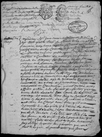 Naissances, mariages, décès (1793-1802)