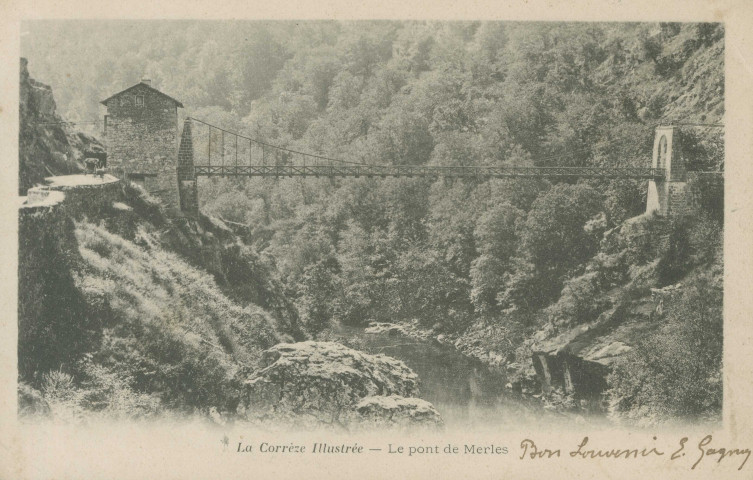 Saint-Geniez-O-Merle : "La Corrèze illustrée - Le pont de Merles".