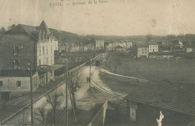 Ussel : "La Corrèze illustrée - Ussel. - Avenue de la gare".