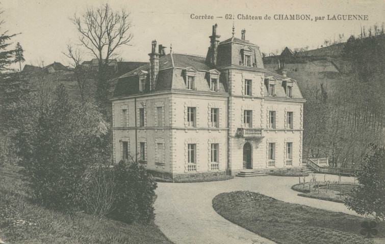 Laguenne : "Corrèze - 62. Château de Chambon, par Laguenne".
