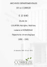 Répertoire chronologique : 13 décembre 1890-30 avril 1901