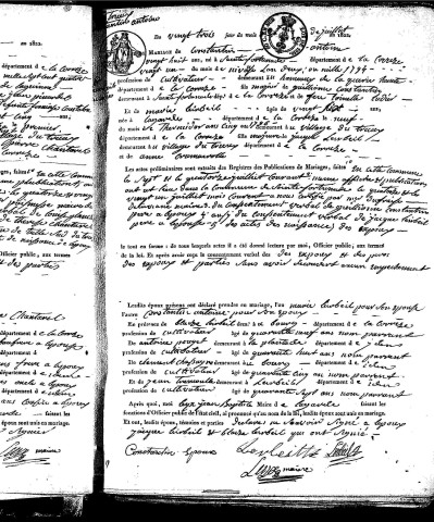 Mariages (1822-1848)